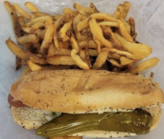 Al's Beef signature dishes Big Beef 
Hot Dog with Everything & Fries
Fresh Cut Fries